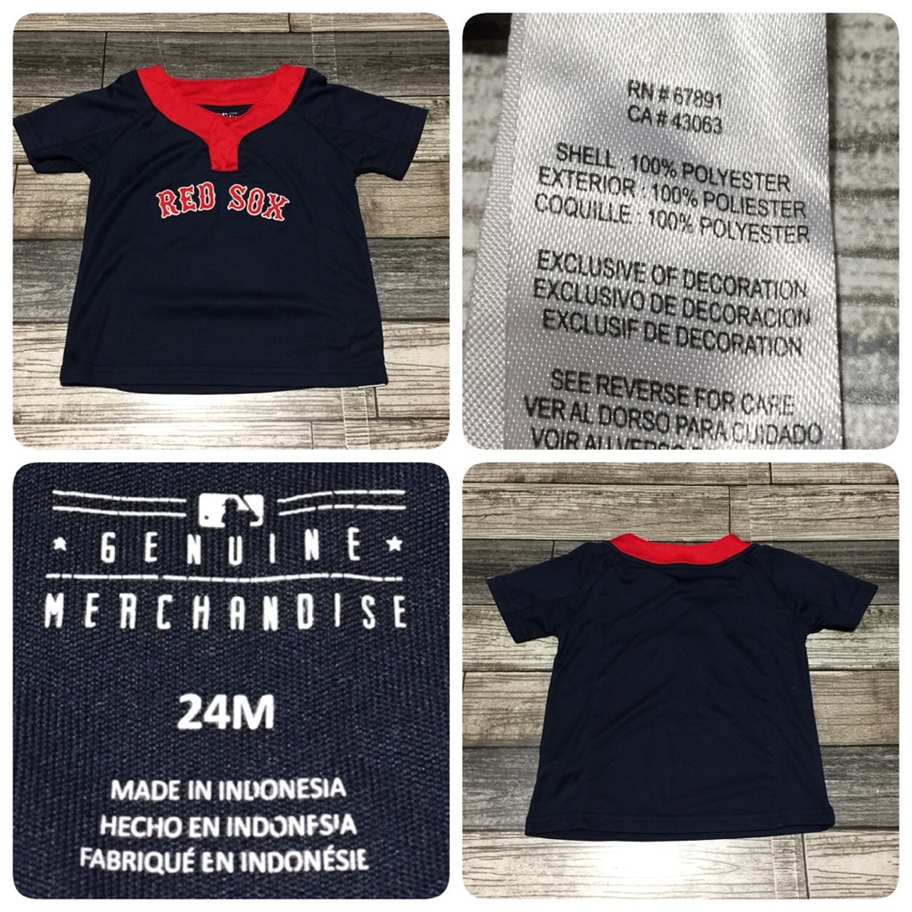 Genuine Merchandise MLB Infant Boston Red Sox Shirt Jersey 24 Months